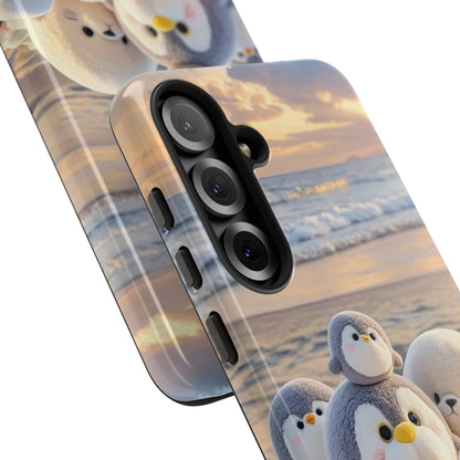 Cute Plush Penguins Beach Phone Case