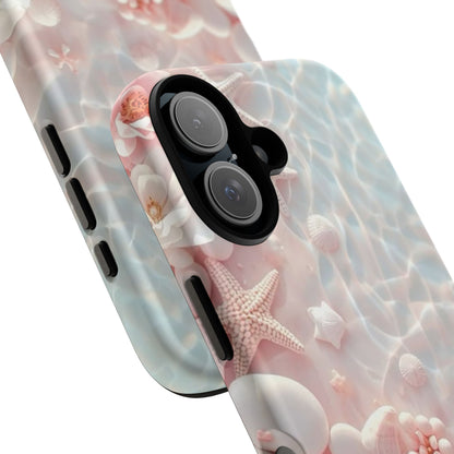 Phone Case — Pink Seashell Starfish Beach Waterproof Design