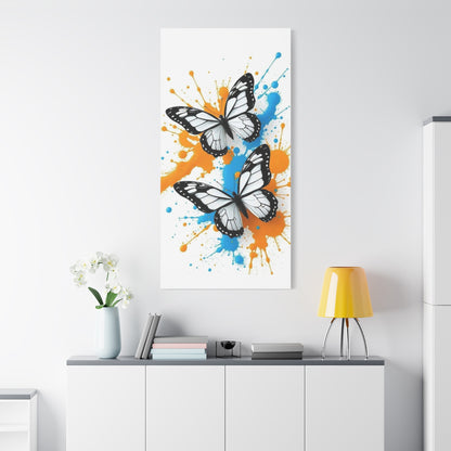 Butterfly Splash Canvas Wall Art — Matte Stretched Canvas