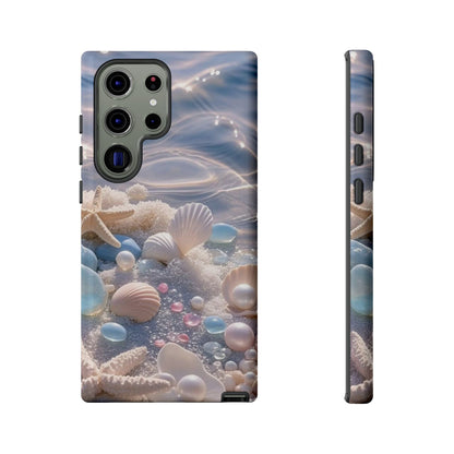 Tough Cases — Pastel Seashell Phone Case (Beach Shells, Pearls & Starfish)