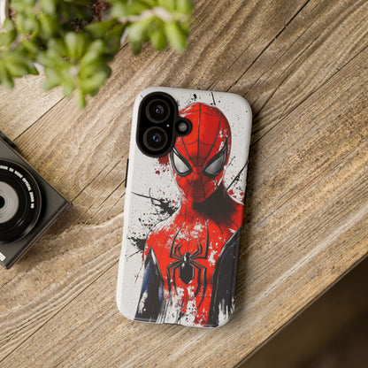Spider Hero Phone Case — Red Splatter Superhero iPhone Cover