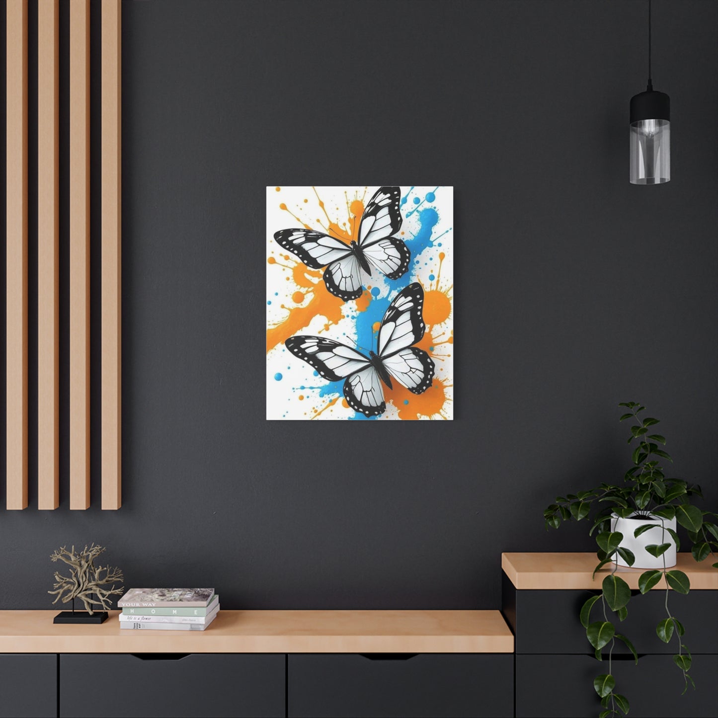 Butterfly Splash Canvas Wall Art — Matte Stretched Canvas