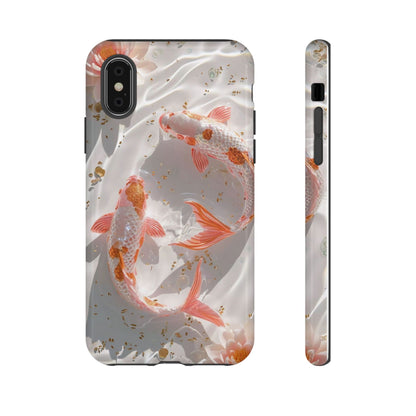 Koi Fish Phone Case "Serene Gold Fleck Watercolor"