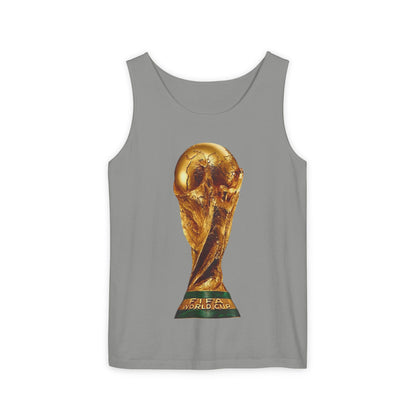 World Cup Trophy Tank Top — Gold FIFA Cup Soccer Fan Shirt