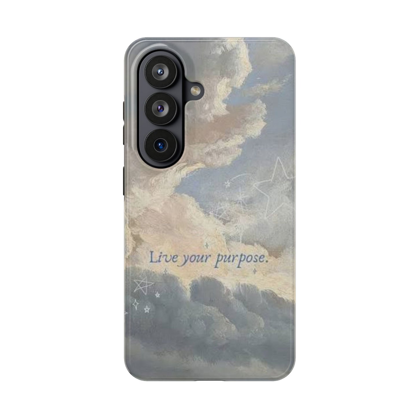 Cloudy Sky 'Live Your Purpose' Tough Phone Case — Motivational Protective Phone Cover