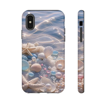 Seashell Pearl Phone Case — Pastel Beach Protective Tough Case