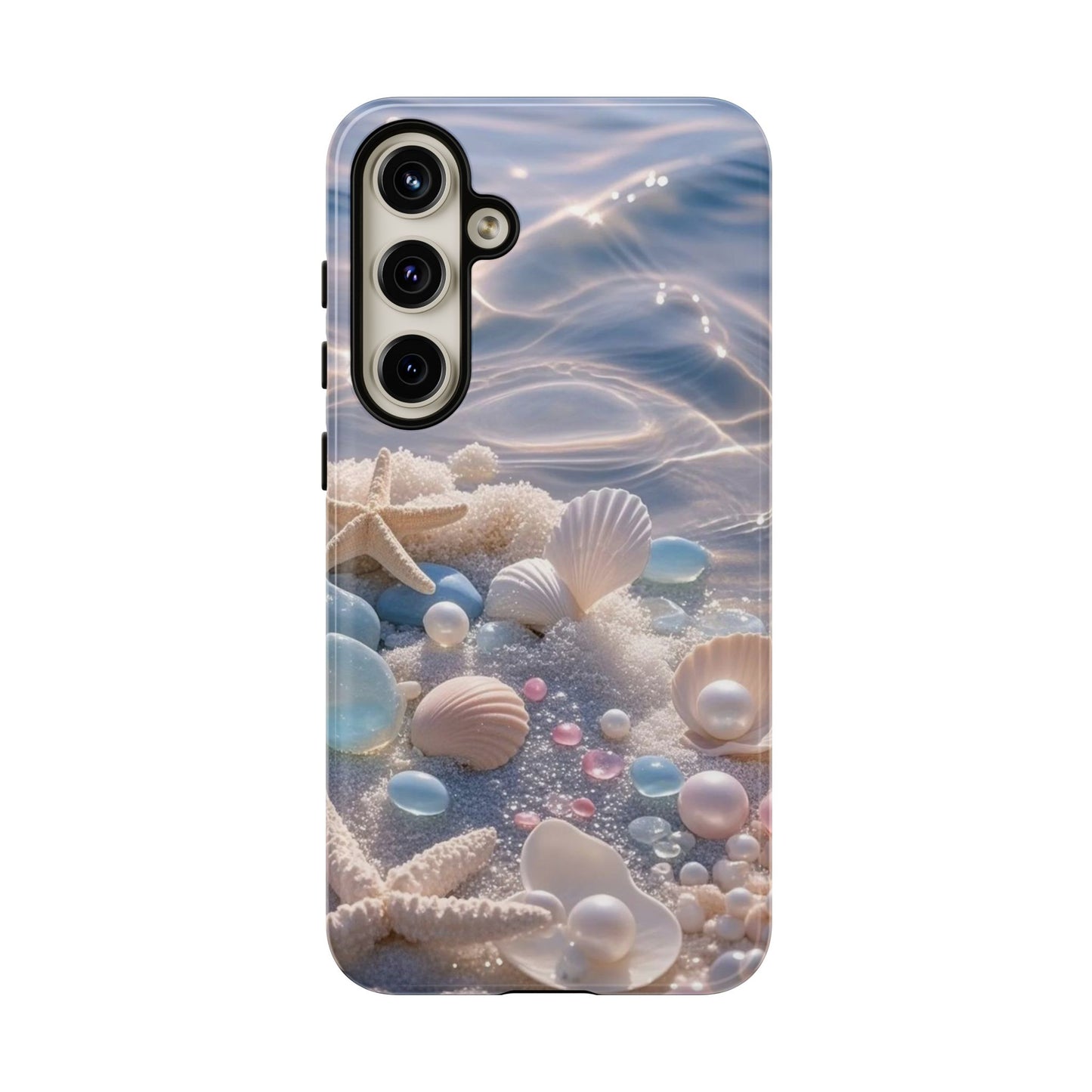 Seashell Pearl Phone Case — Pastel Beach Protective Tough Case