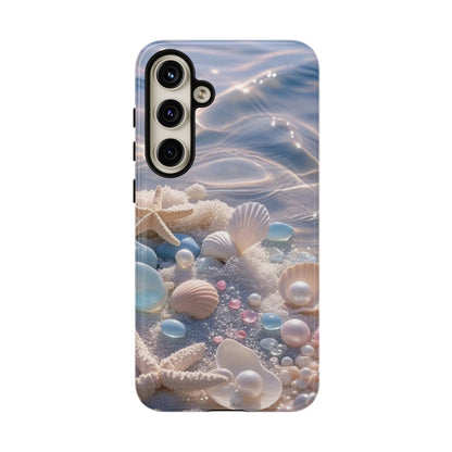 Seashell Pearl Phone Case — Pastel Beach Protective Tough Case