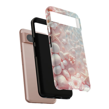 Phone Case — Pink Seashell Starfish Beach Waterproof Design