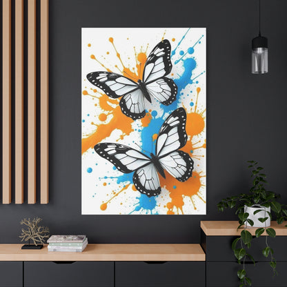 Butterfly Splash Canvas Wall Art — Matte Stretched Canvas