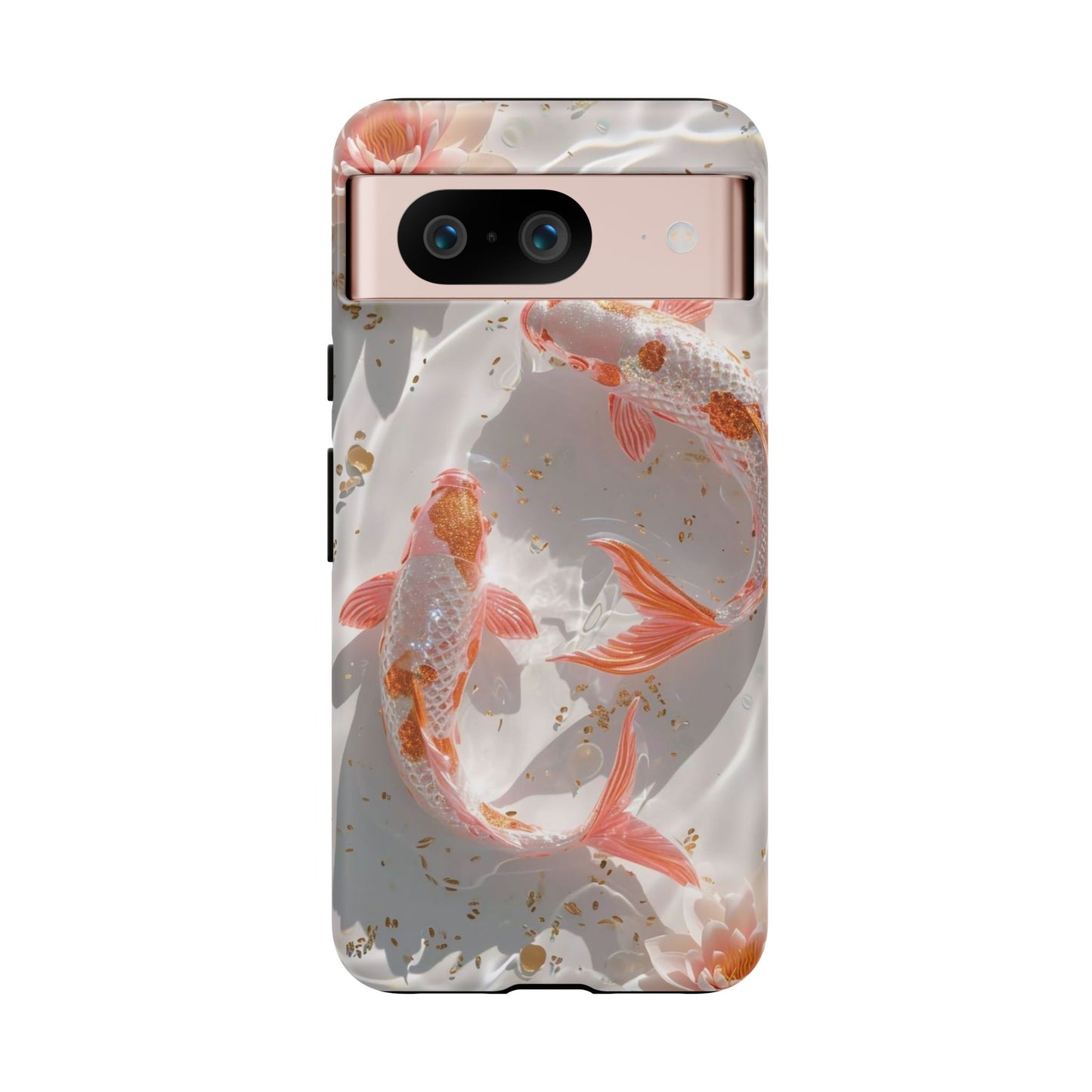 Koi Fish Phone Case "Serene Gold Fleck Watercolor"