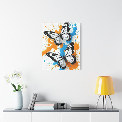 Butterfly Splash Canvas Wall Art — Matte Stretched Canvas