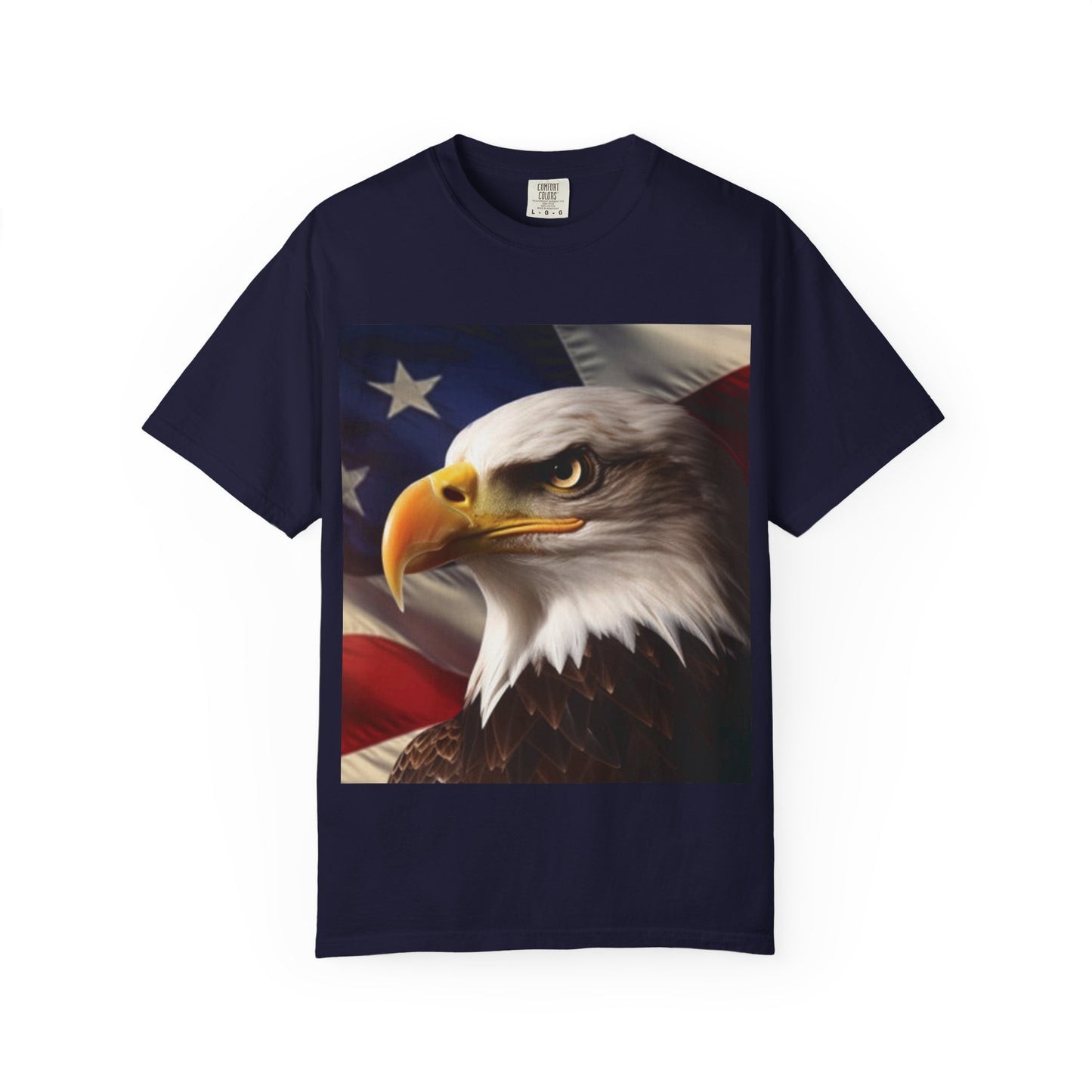 American Eagle Flag T-Shirt — Patriotic Bald Eagle Graphic Tee