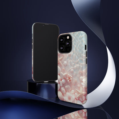 Phone Case — Pink Seashell Starfish Beach Waterproof Design
