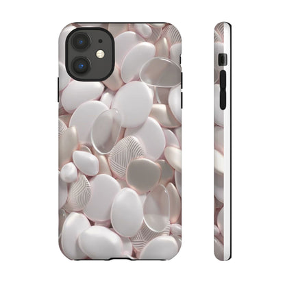 Phone Case – Soft Pink Pebble Pattern Protective Tough Case