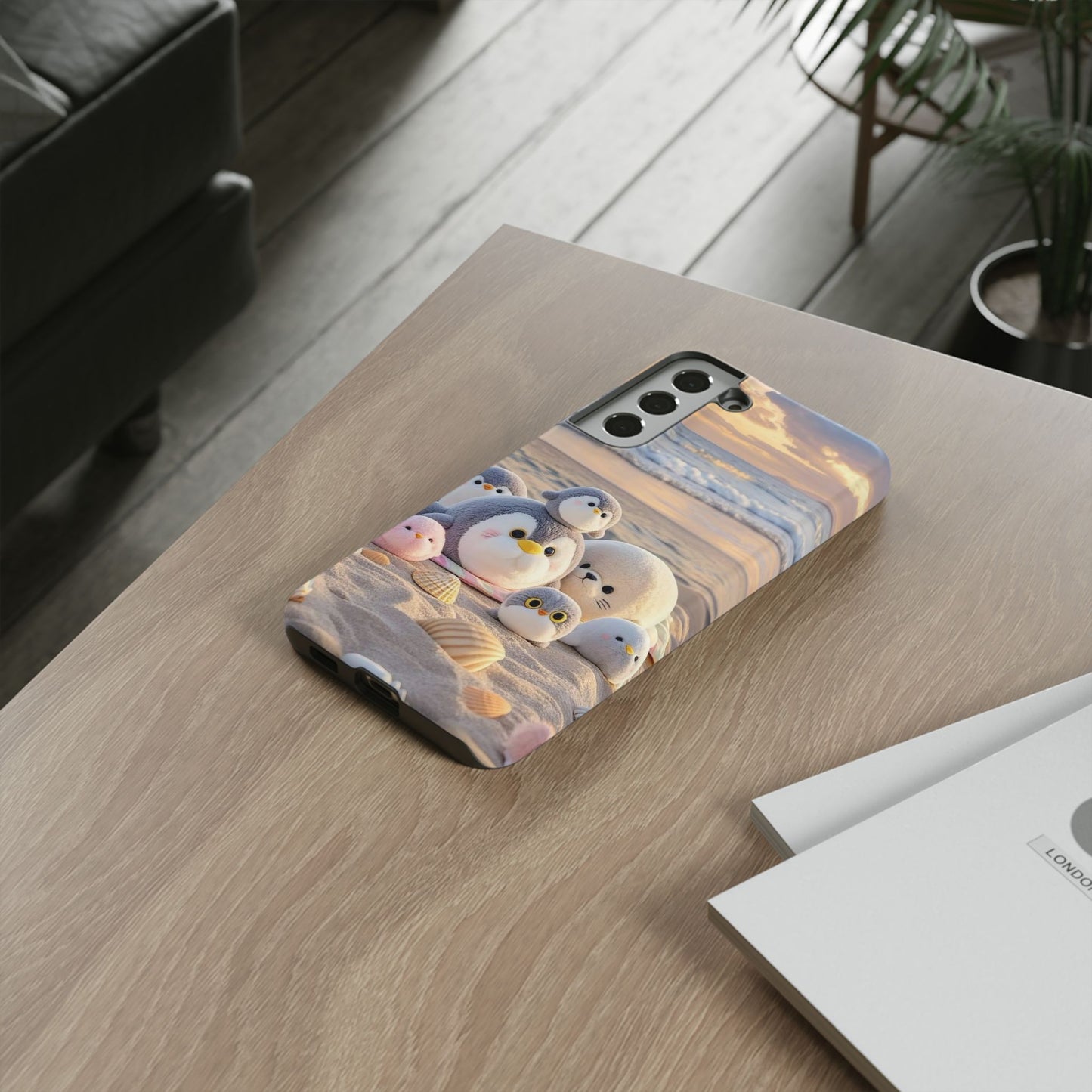 Cute Beach Penguin Phone Case "Kawaii Seaside Animal"