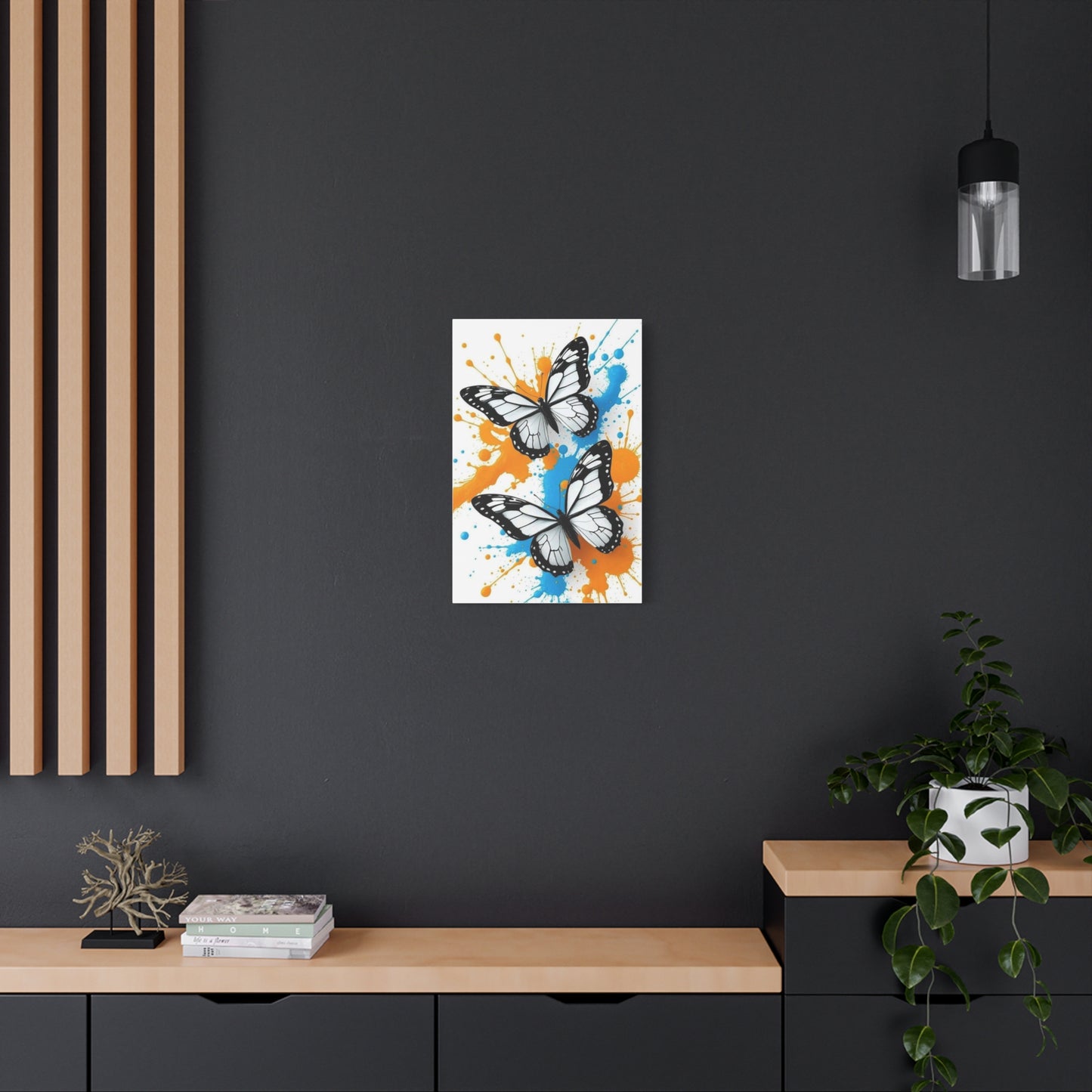 Butterfly Splash Canvas Wall Art — Matte Stretched Canvas