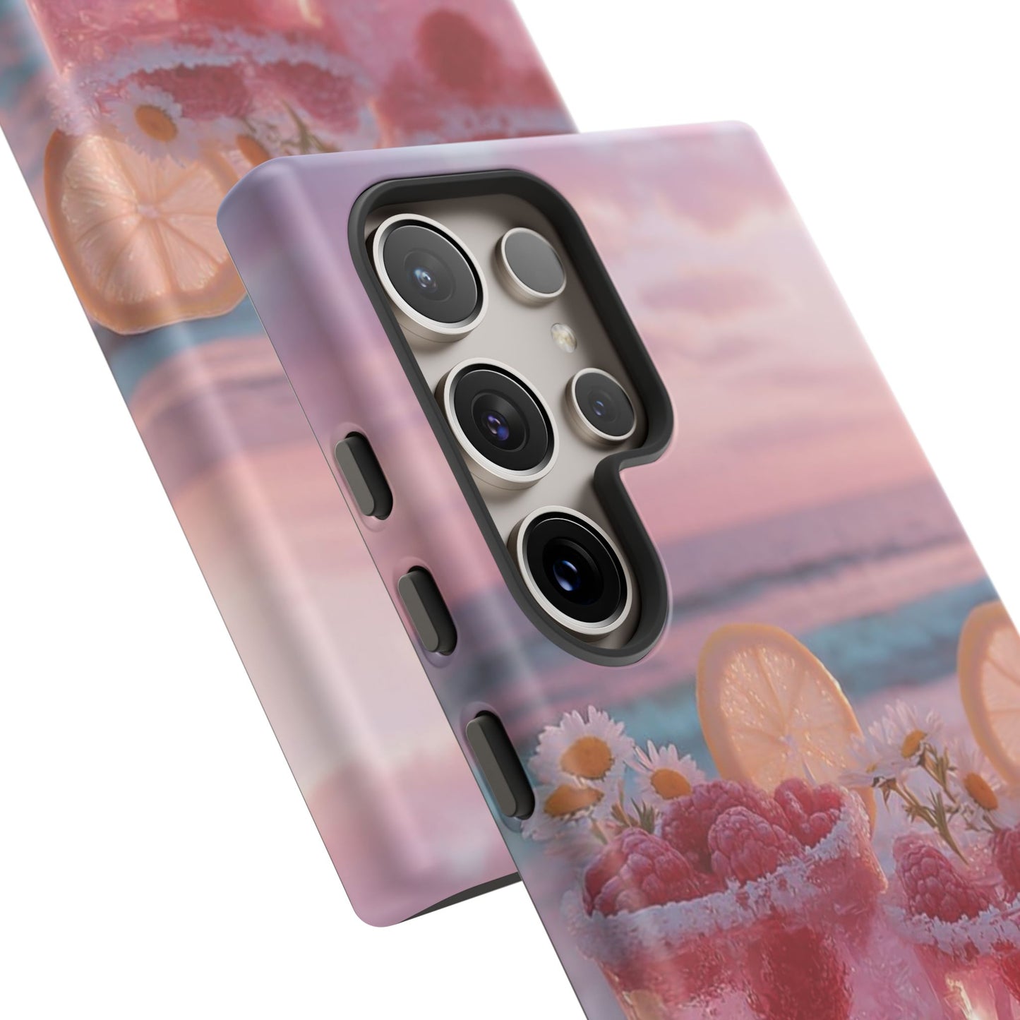Pink Sunset Cocktail Phone Case — Beach Drink Protective Cover