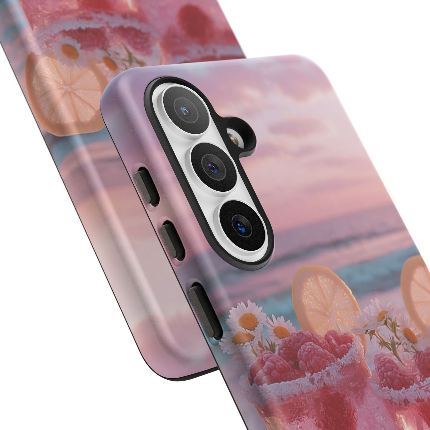 Pink Sunset Cocktail Phone Case — Beach Drink Protective Cover