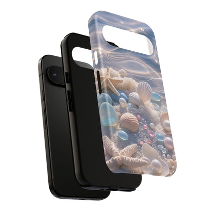 Seashell Pearl Phone Case — Pastel Beach Protective Tough Case