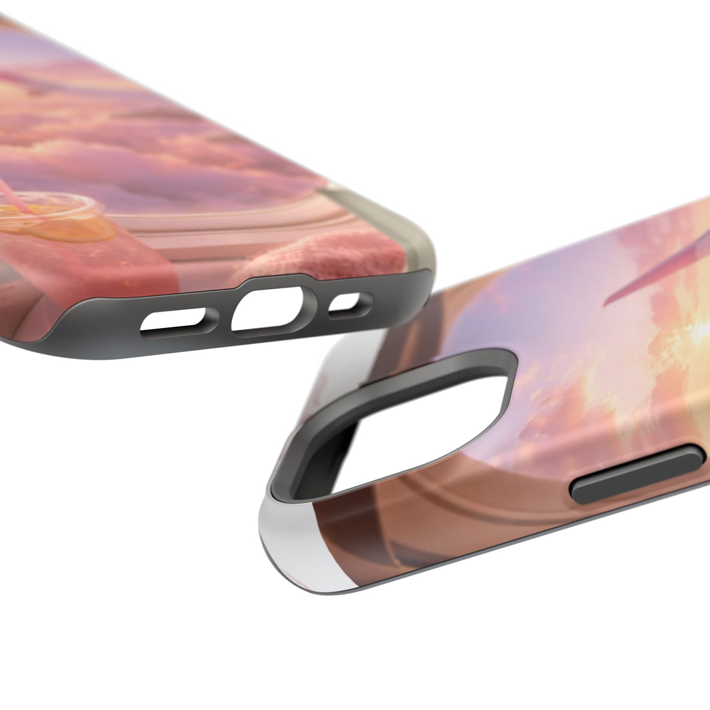 iPhone Magnetic Case "Airplane Window Sunset Travel"