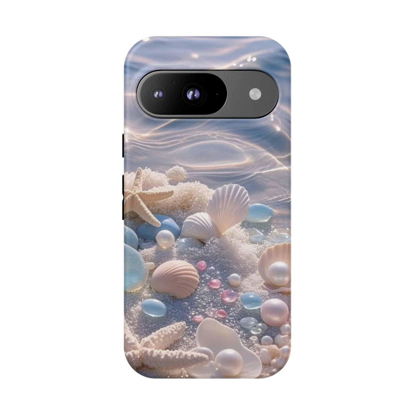 Seashell Pearl Phone Case — Pastel Beach Protective Tough Case