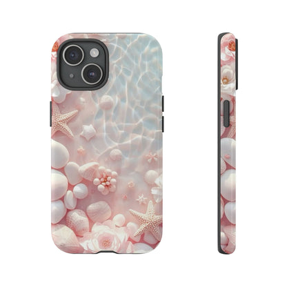 Phone Case — Pink Seashell Starfish Beach Waterproof Design