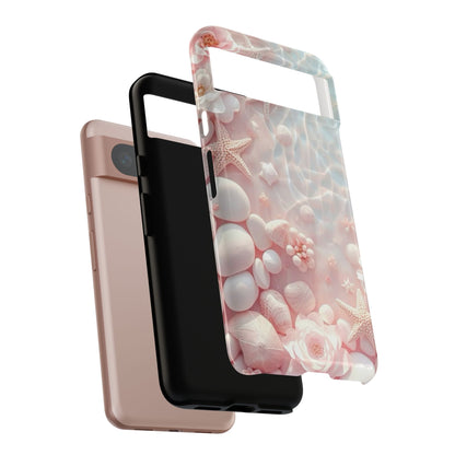 Phone Case — Pink Seashell Starfish Beach Waterproof Design
