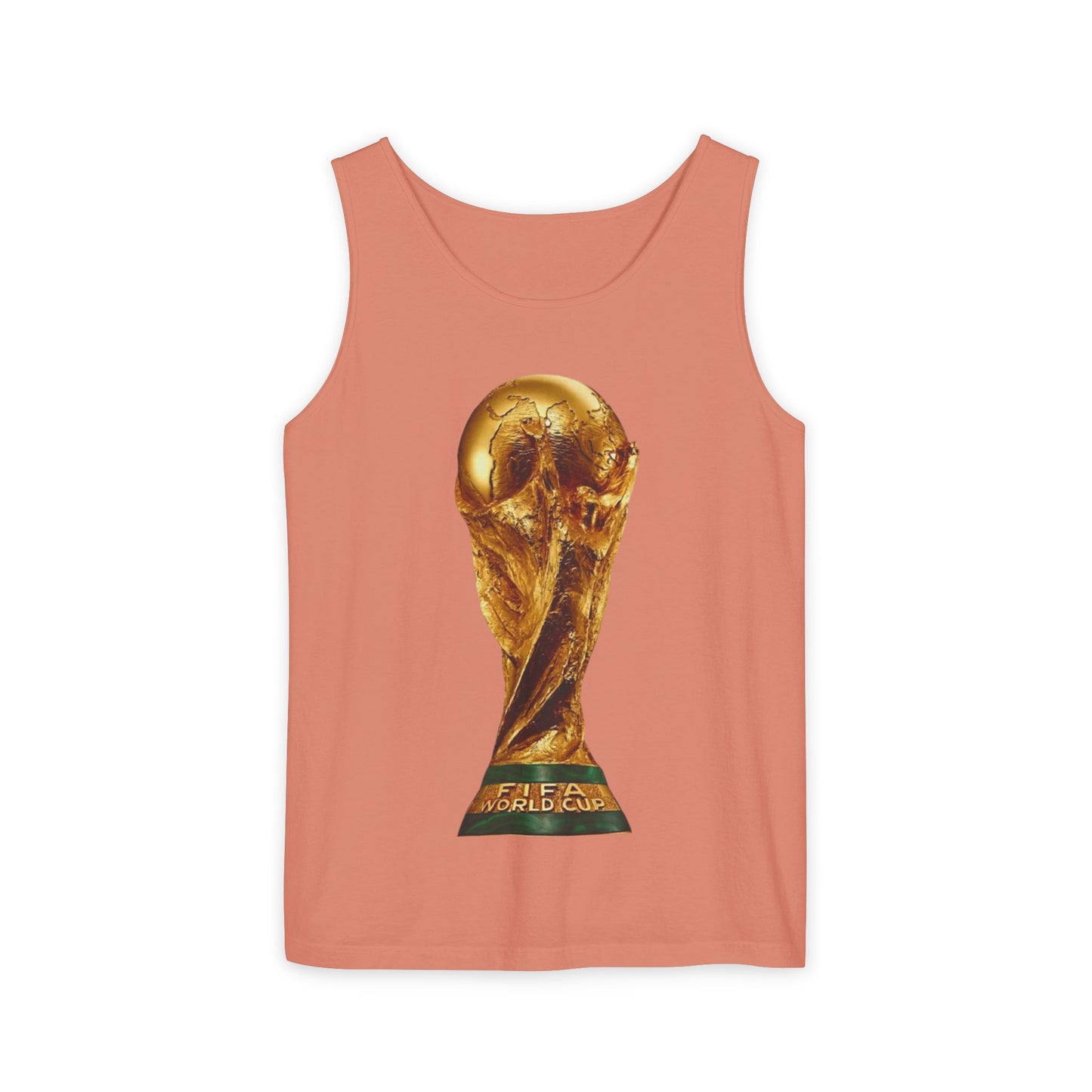World Cup Trophy Tank Top — Gold FIFA Cup Soccer Fan Shirt