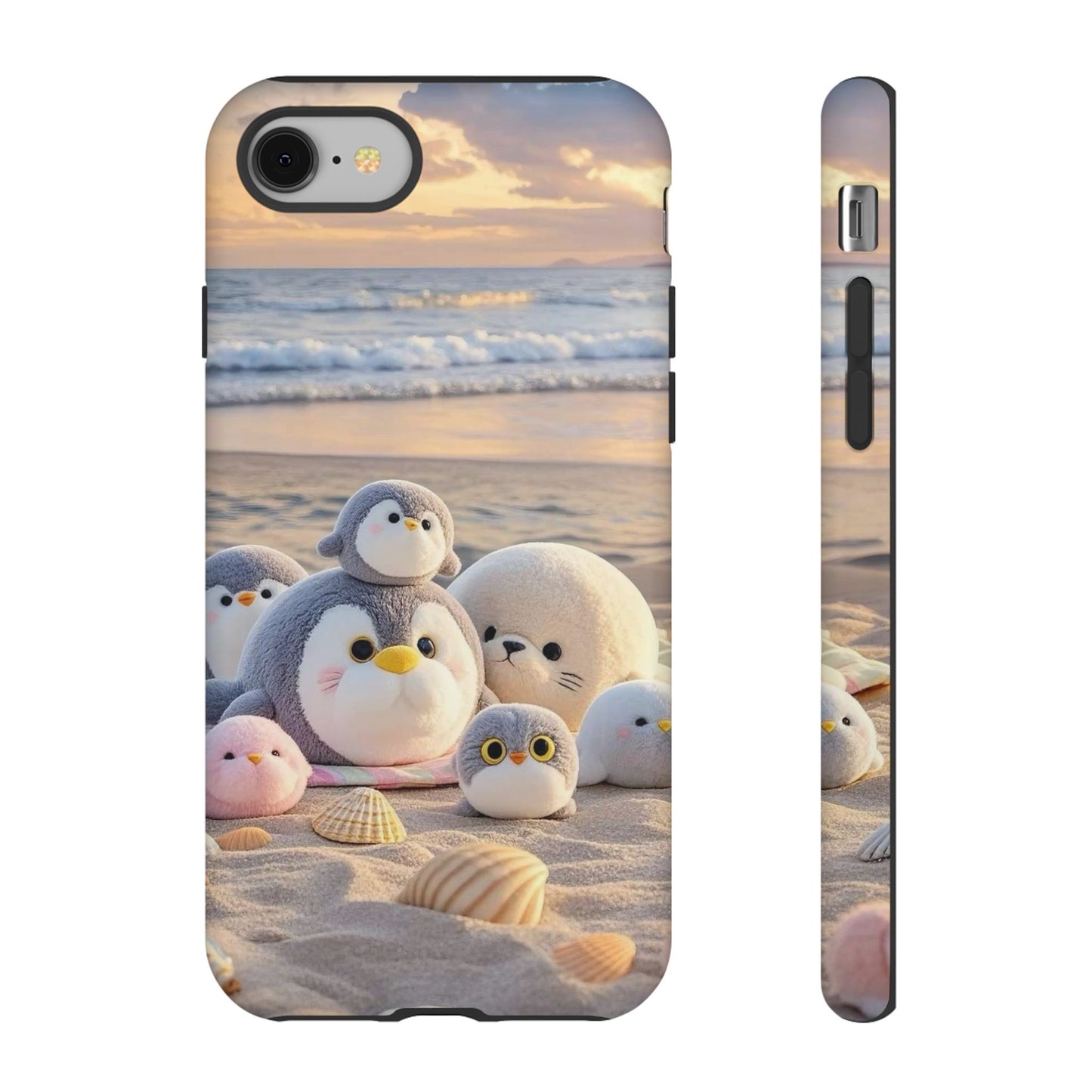 Cute Plush Penguins Beach Phone Case