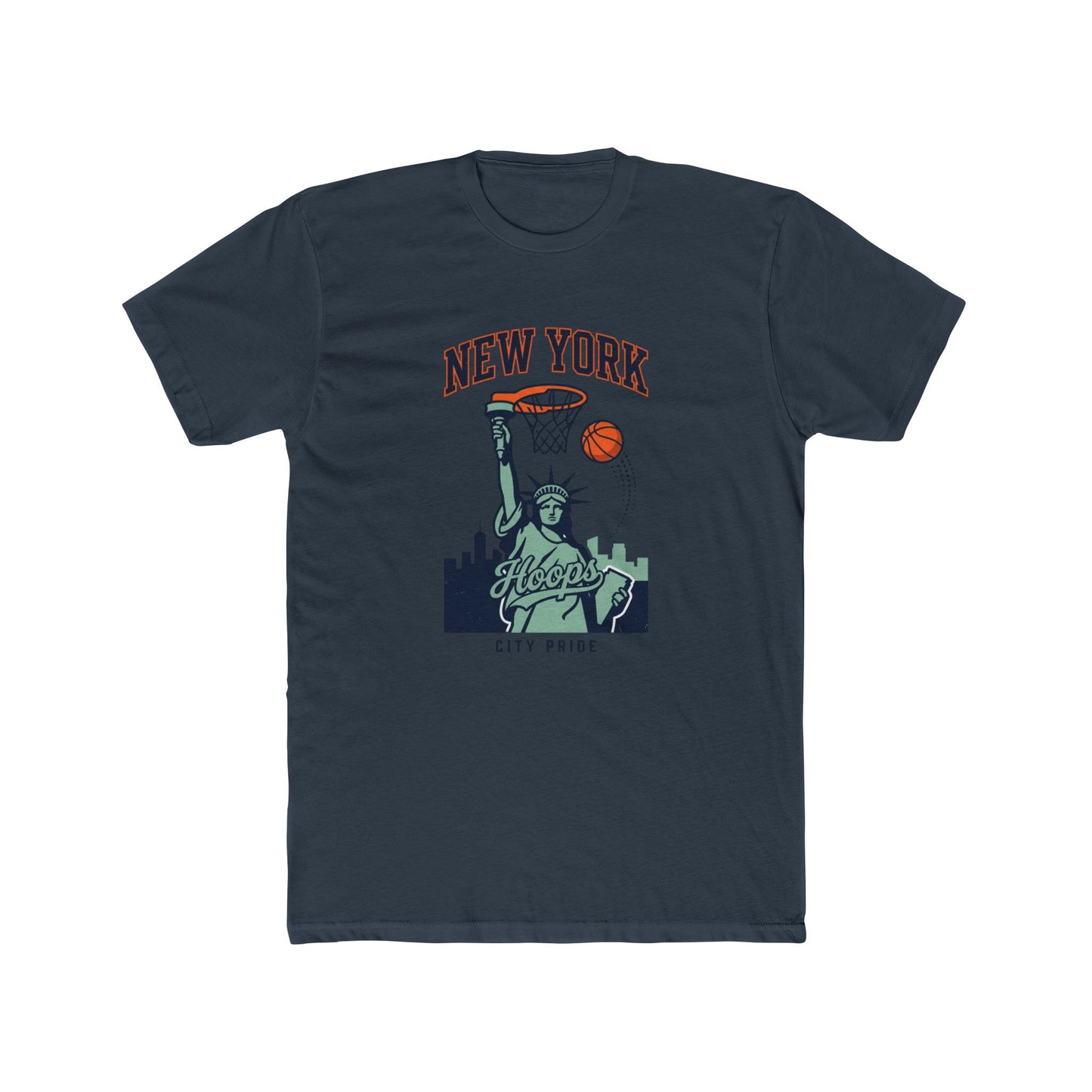 New York Hoops T-Shirt — Statue of Liberty Basketball City Pride Tee