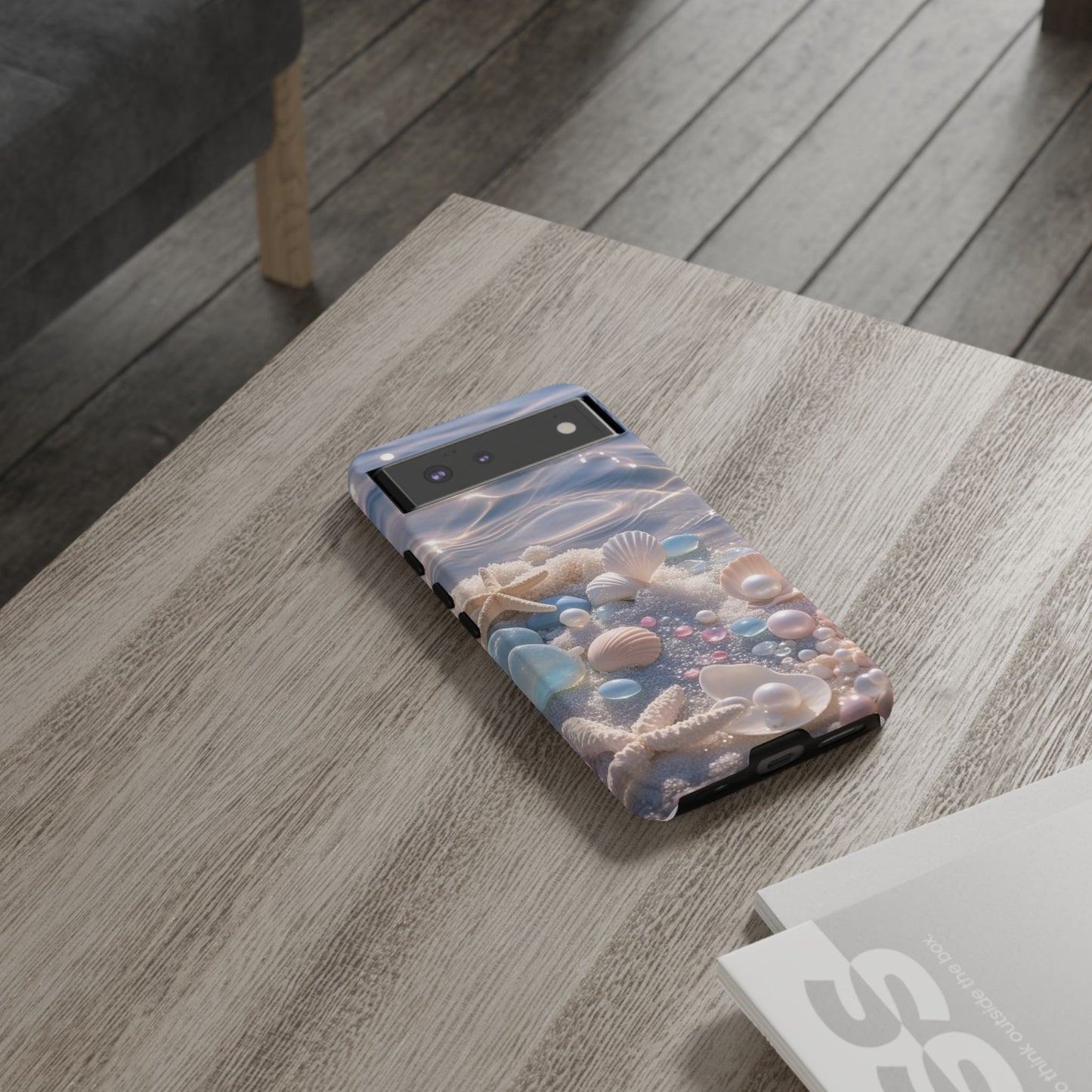 Seashell Pearl Phone Case — Pastel Beach Protective Tough Case