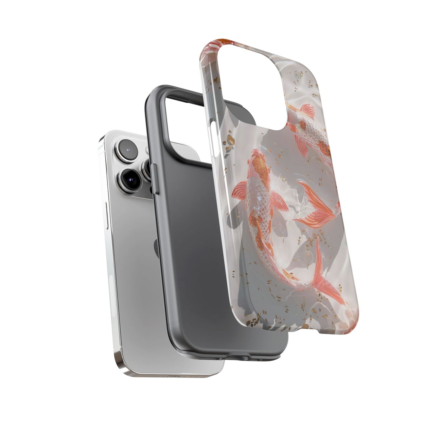 Koi Fish Phone Case "Serene Gold Fleck Watercolor"
