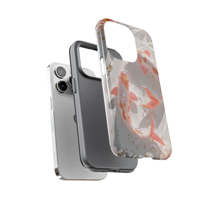 Koi Fish Phone Case "Serene Gold Fleck Watercolor"