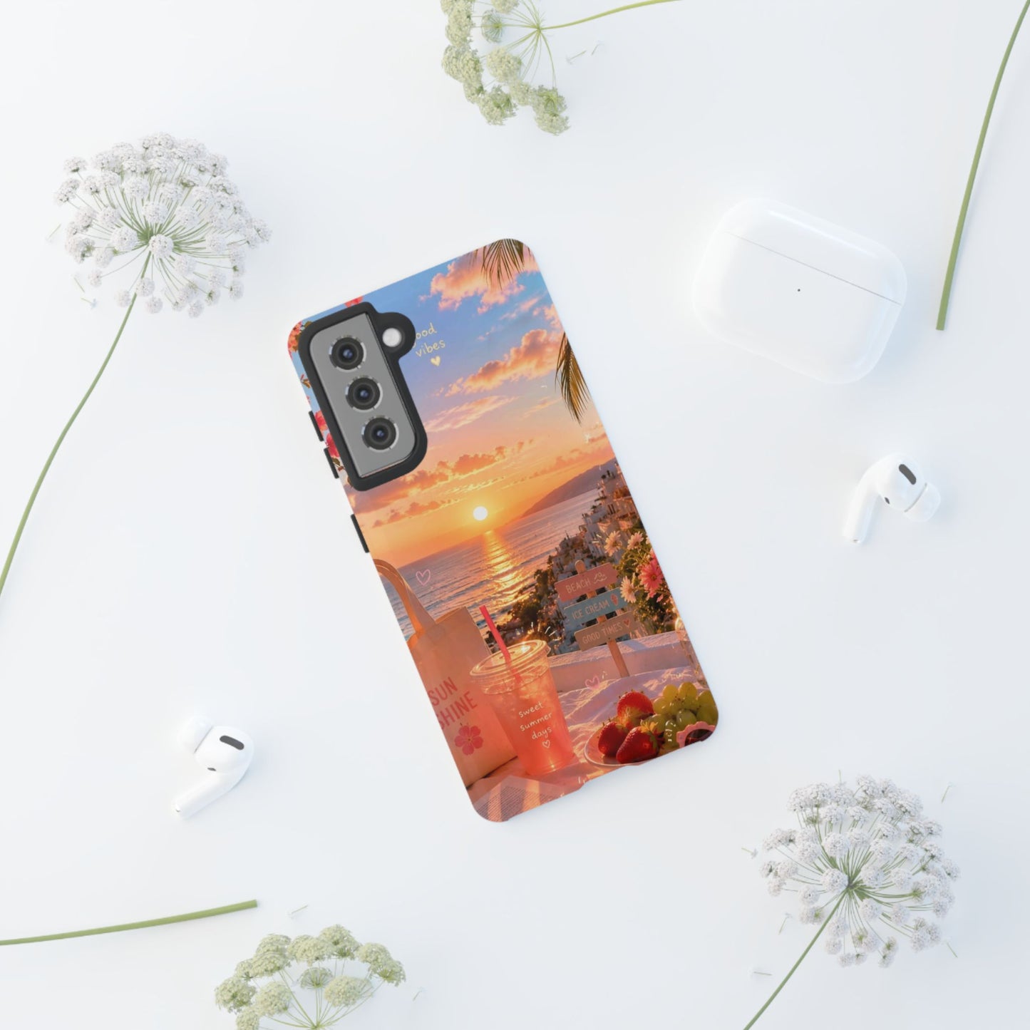 Sunset Beach Phone Case 'Good Vibes'