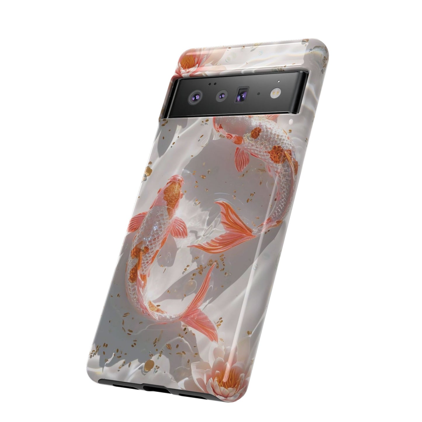 Koi Fish Phone Case "Serene Gold Fleck Watercolor"