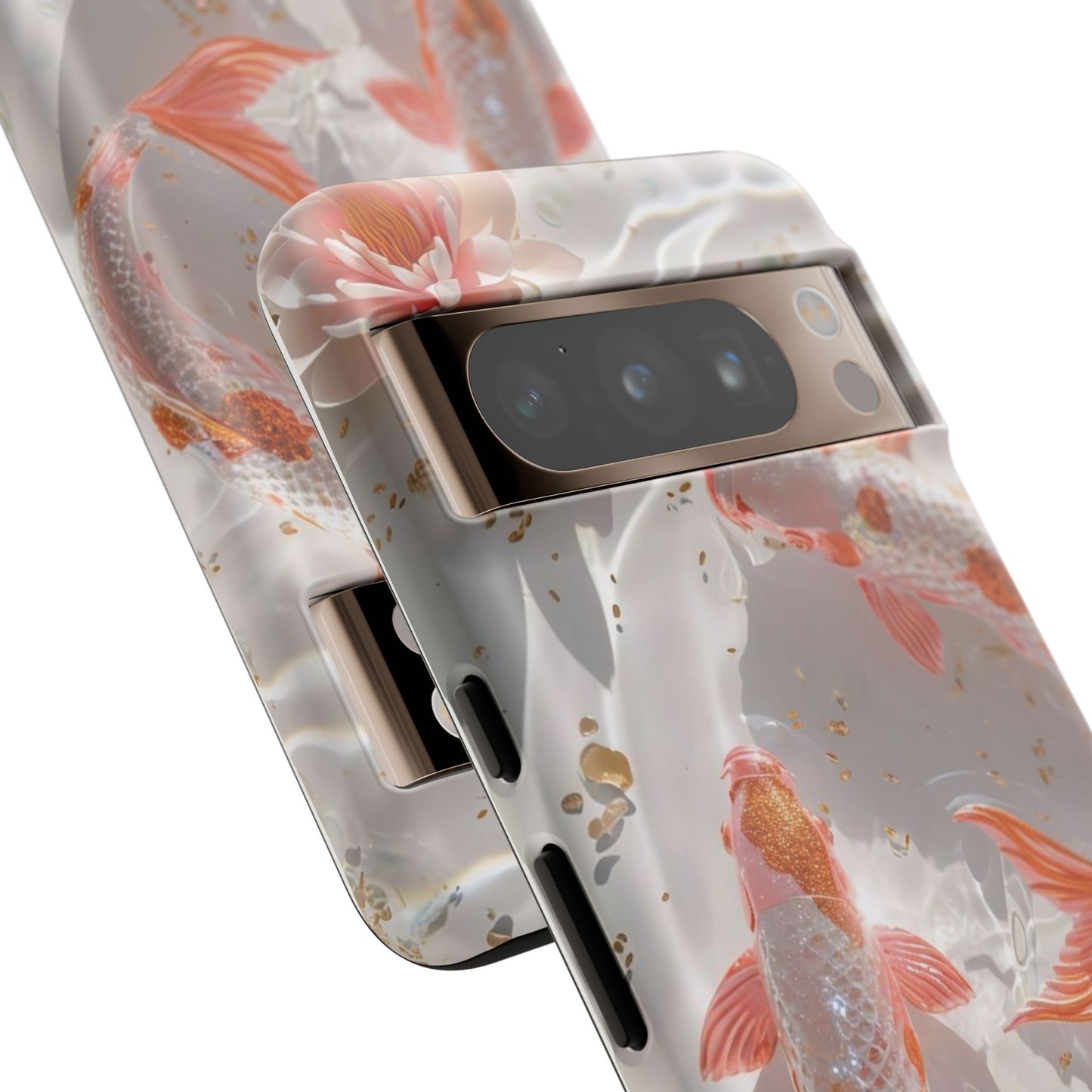 Koi Fish Phone Case "Serene Gold Fleck Watercolor"