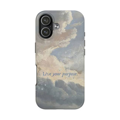 Cloudy Sky 'Live Your Purpose' Tough Phone Case — Motivational Protective Phone Cover