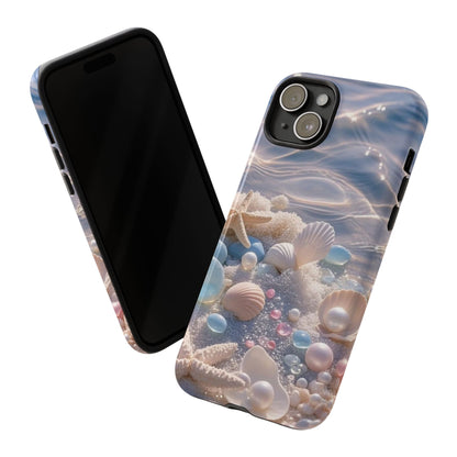 Seashell Pearl Phone Case — Pastel Beach Protective Tough Case