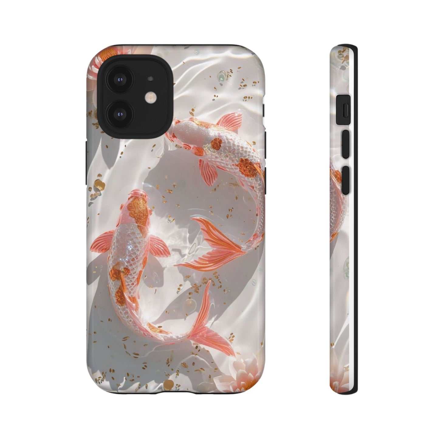 Koi Fish Phone Case "Serene Gold Fleck Watercolor"