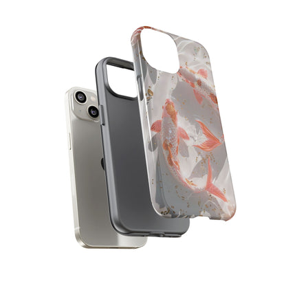 Koi Fish Phone Case "Serene Gold Fleck Watercolor"