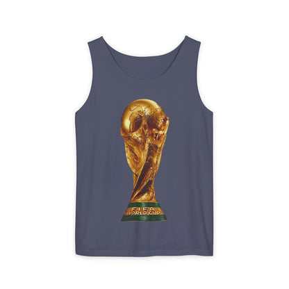 World Cup Trophy Tank Top — Gold FIFA Cup Soccer Fan Shirt