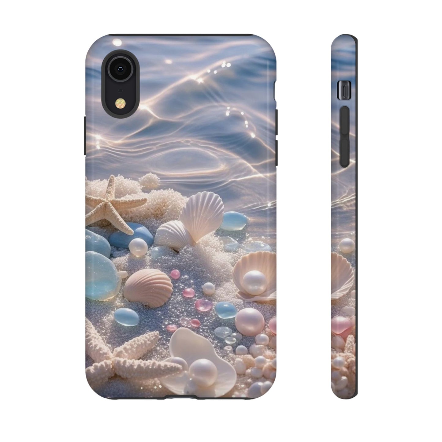 Seashell Pearl Phone Case — Pastel Beach Protective Tough Case