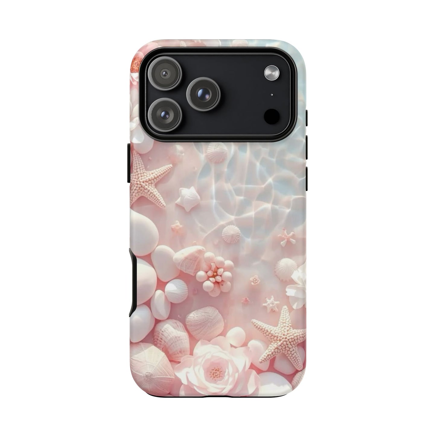 Phone Case — Pink Seashell Starfish Beach Waterproof Design