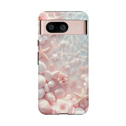 Phone Case — Pink Seashell Starfish Beach Waterproof Design