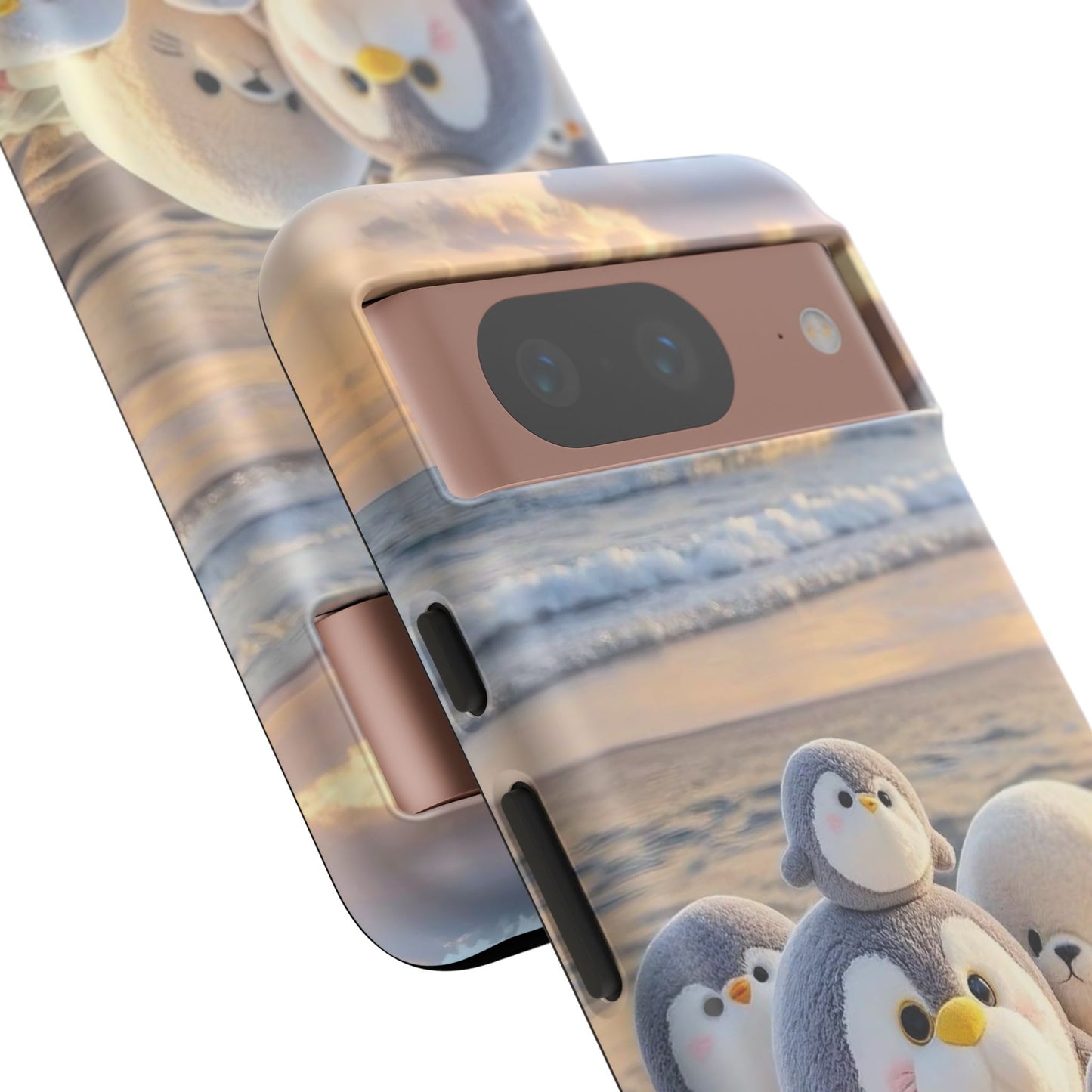 Cute Plush Penguins Beach Phone Case