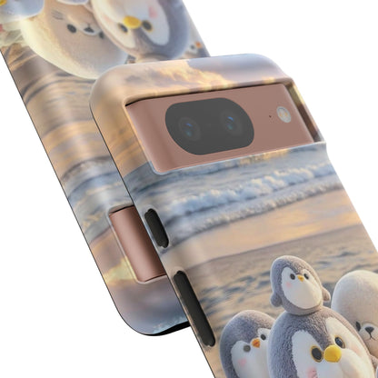 Cute Plush Penguins Beach Phone Case
