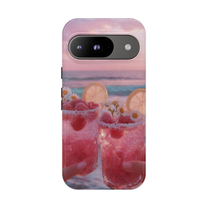 Pink Sunset Cocktail Phone Case — Beach Drink Protective Cover