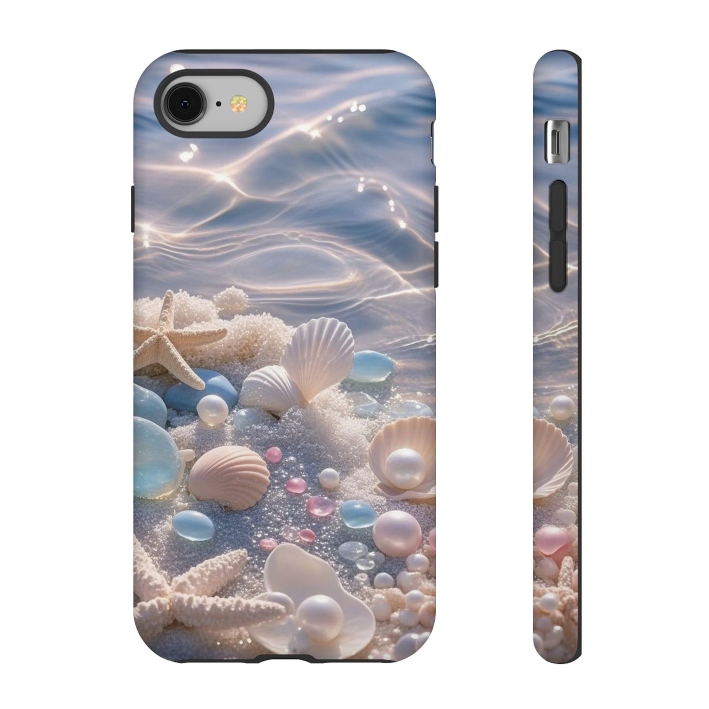 Seashell Pearl Phone Case — Pastel Beach Protective Tough Case