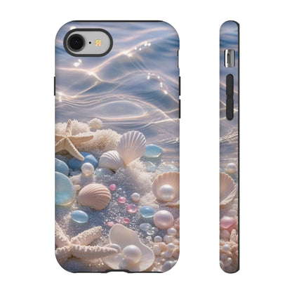 Seashell Pearl Phone Case — Pastel Beach Protective Tough Case